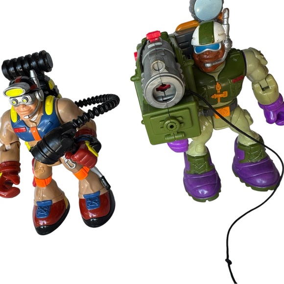 3 Fisher Price Rescue Heroes Rock Miner w/ Backpack Action Figure Mattel - Picture 2 of 8